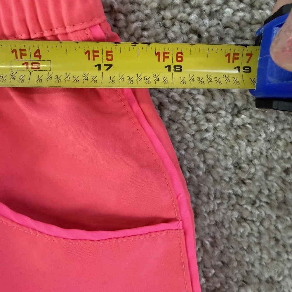 Y2K OP Shorts Girls L 11/13 Pink Microfiber Athletic Elastic Waist Running